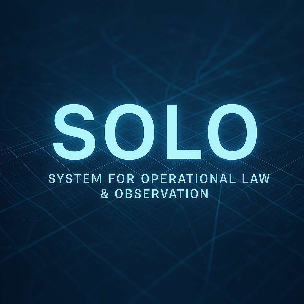 Hero image for the SOLO AI System showing a cinematic city grid and SOLO title.